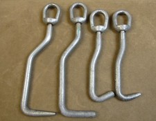 Mo-clamp Type 2 Ton Sheet Metal Autobody 4 Piece Flatround Nose Hook Puller Set