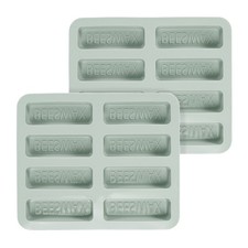 Beeswax Candle Mould,15.4cm x 18.2cm 8Grids Rectangle Reusable Module  Grey 2Pcs