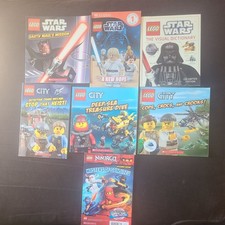 Lot of 7 Lego Children's Book Lot Star Wars Ninjago City Paperback