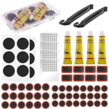 RocRide 36-PC Bike Inner Tube Repair Kit with Vulcanizing and Glueless Patches