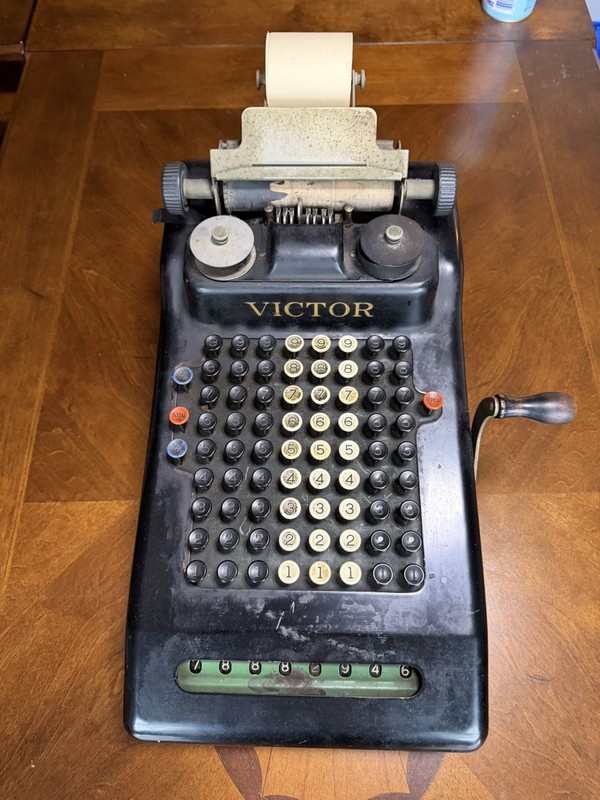 Antique Victor Adding Machine Hand Crank 1920 Pre-WWII #100139 Chicago