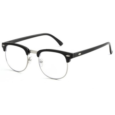 Blue Light Blocking Glasses for Women Men Medium, A1 Bright Black/Silver