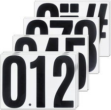 12 Sheets 7 Inch 0-9 Black Large Vinyl Number Sticker Self Adhesive Set