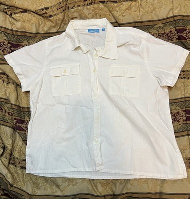 Woman's White Button Up Shirt . Brand Cotton Connection