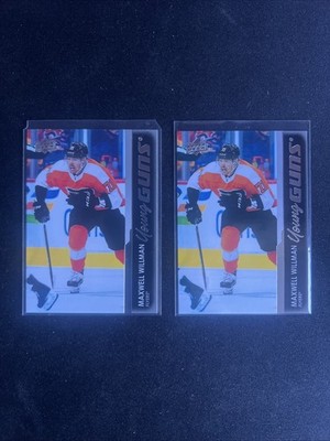 Maxwell Willman 2 Card NHL Ice Hockey Trading Card Lot Young Guns X2 Flyers
