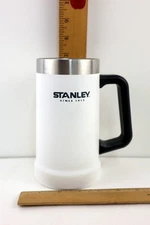 Stanley Adventure Big Grip 24 oz Stay-Chill Beer Stein Mug Tumbler Matte White