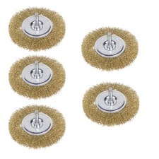 5x Draht B&uuml;rsten 100mm 6mm Scheibenb&uuml;rste Rundb&uuml;rste Stiehlb&uuml;rste Rund flach