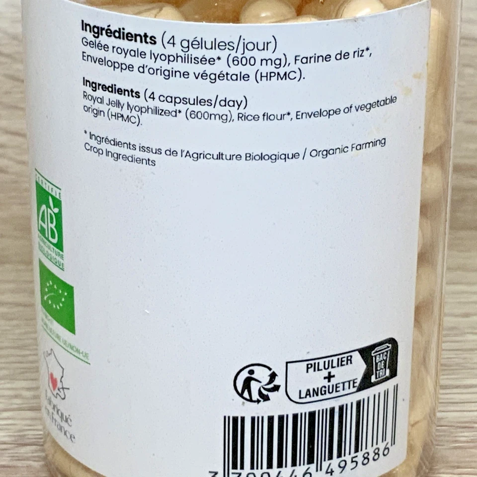 BELLE & BIO Gelée royale Bio Vitalité et Immunité 2X120 gélules – 10/27 et 06/28 - Photo 2/3