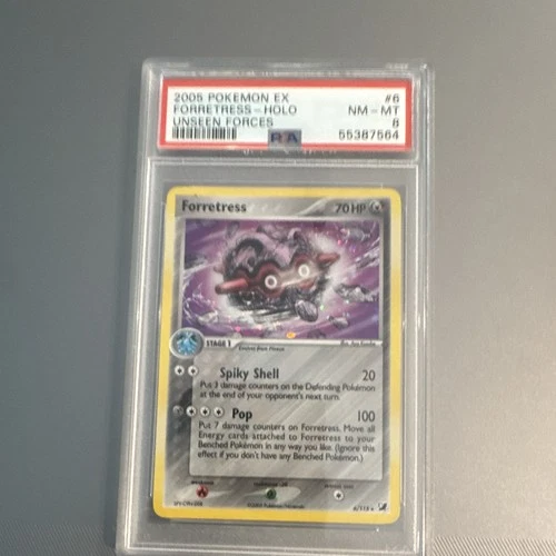 Pokémon TCG Forretress 6/115 Unseen Forces Holo Rare PSA 8 English 70 HP 2005