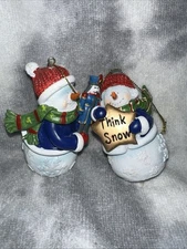 Snowman LED Color Changing Christmas Tree Ornaments (3)  B*H