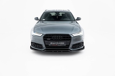 Maxton Design Frontlippe V.3 passend für Audi A6 / A6 C7 S-line/ S6 C7 FL schwar