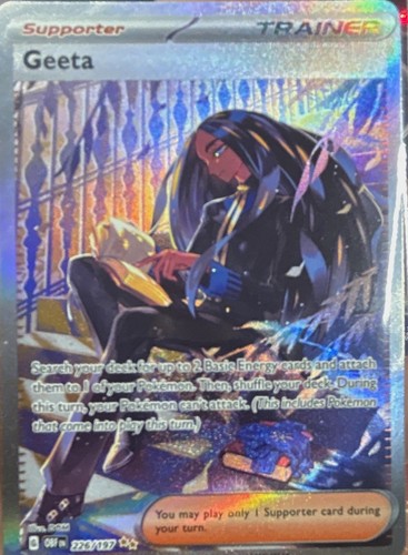 The Pokémon Company Geeta 226/197 Obsidian Flames Ultra Rare Full Art Holo EN