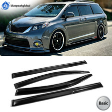 4x Fit Toyota Sienna Van 2011-2020 Window Visors Rain Guards Deflector Jdm 4x Fit Toyota Sienna Van 2011-2020 Window Visors Rain Guards Deflector Jdm