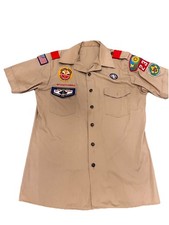 VTG Boy Scouts of America Uniform Shirt Kanza Council Troop Committee Leader