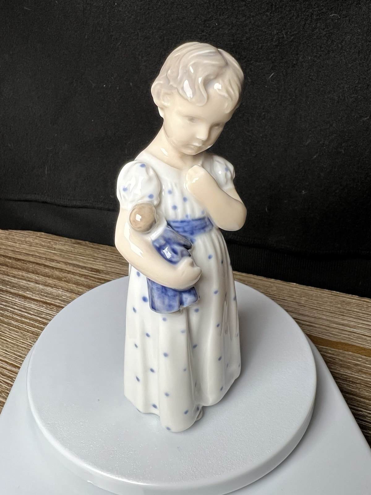 Vintage Royal Copenhagen Girl With Doll Figurine. Denmark #3539 Signed