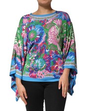 Dolce & Gabbana Multicolor Floral Printed Tunic Blouse Women's Top Authentic