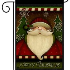 Merry Christmas Santa Yard Garden Flag 12X18 Inch Two Sided