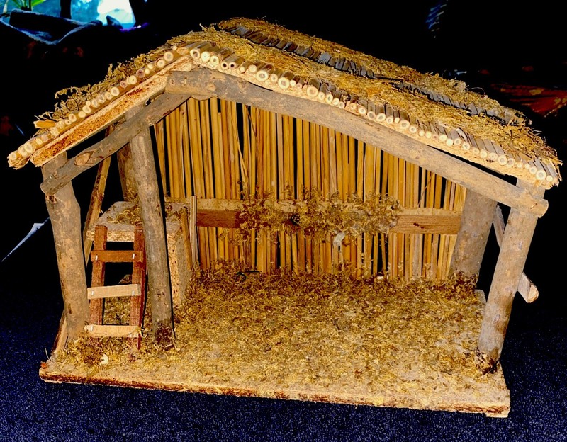 Vintage SEARS Roebuck NATIVITY STABLE Creche Only No Figurines 1970’s Detailed