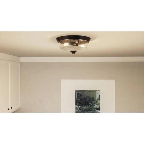 Radius - Two Light Flush Mount-Earth Black Finish Flush Mount Quoizel Lighting - Picture 2 of 11