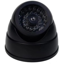 Dummy Dome CCTV Security Camera – Flashing LED Fake Surveillance Indoor/Outdoor
