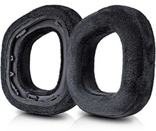 HS80 Earpads Compatible HS80 RGB Wireless Headset Black Velour Memory Foam