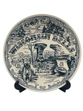 Vintage Wisconsin Dells Souvenir Plate 10&rdquo; Ironstone Spin Original Made In USA