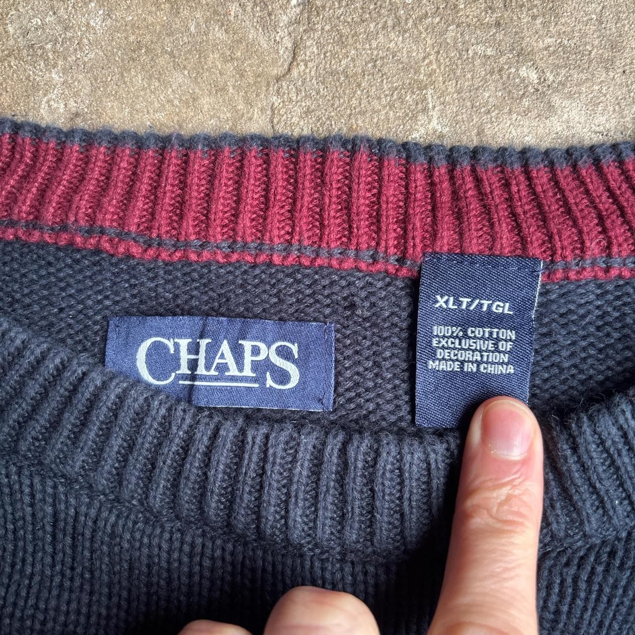 Multi-Coloured Patchwork Chaps Knitted Jumper - XL - image 4