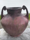 Roseville Pottery Red Cotton Candy Carnelian ll 2-Handled 10" Vase Factory MINT