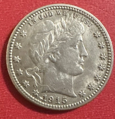 1915-D Barber Silver Quarter BEAUTIFUL CONDITION- Pristine!