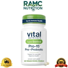 Hyperbiotics Vital Nutrients Pro-15 Prebiotics And Probiotics for Women & Men