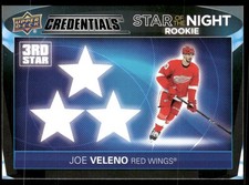 2021-22 UD Credentials #3SR-5 Joe Veleno Star of the Night: 3rd Star Rookies