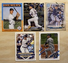 (Lot of 5) Christian Yelich Baseball Cards Topps Chrome Heritage Gypsy Queen