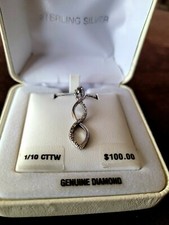 Sterling Silver Diamond Necklace