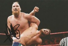 NXT WWE WRESTLING: ALEXANDER WOLFE SIGNED 6x4 ACTION PHOTO+COA *NXT UK*