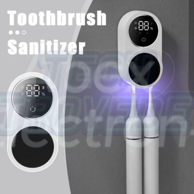 UV Toothbrush Sanitizer Holder，Rechargeable Cordless Wall Mounted Toothbrush M6