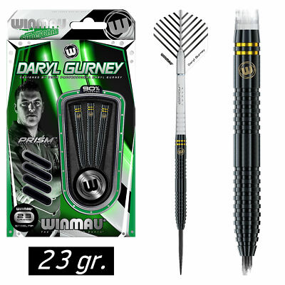    WINMAU Steel Darts Dartpfeile Pfeile Daryl Gurney Super Chin Black 23 gr.