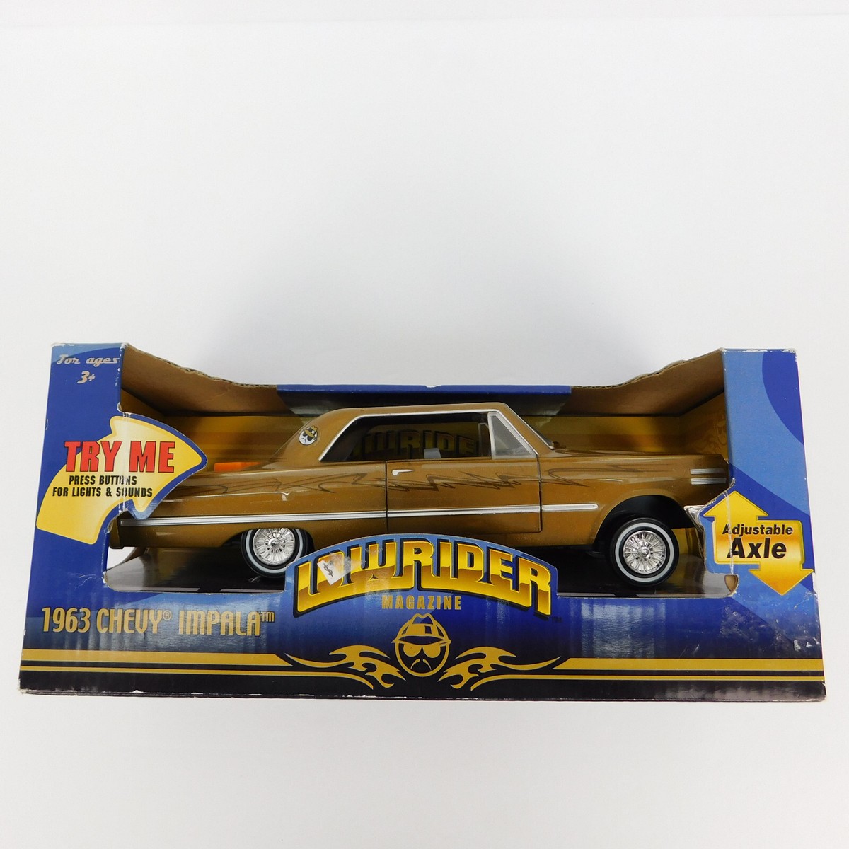 Lowrider Magazine Gold 1963 Chevy Impala Car by Funrise Lowrider Magazine Gold 1963 Chevy Impala Car by Funrise