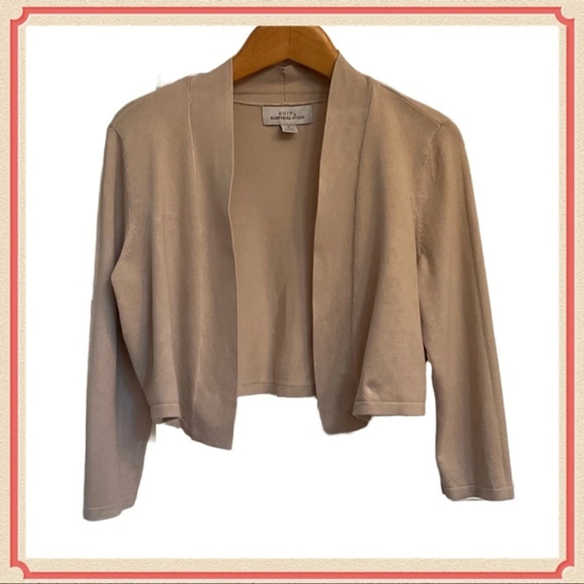KNIT by Hampshire Studio Taupe Shrug Size M