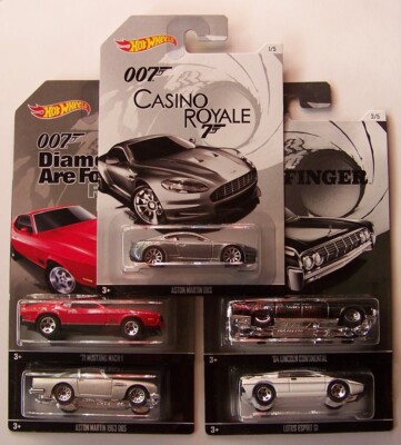 2014 2015 Hot Wheels 007 James Bond Walmart Exclusive Complete Set of 5