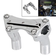 Chrome 3.5" Pullback Handlebar Risers 1" Top Clamp For Harley Dyna Softail FLSTN