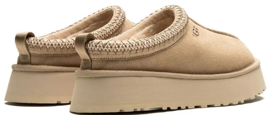 PANTOFOLA D’ORO Pantofole in pelle scamosciata nuove con scatola Ugg Tazz Tazz Semi di senape taglia 5 donna NUOVO COLORE!