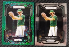 2024 Panini Prizm Rollie Fingers Green Scope 01/75 Prizm+Base LEGEND Athletics
