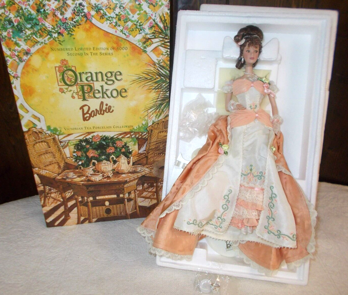 Orange Pekoe Barbie Doll from Victorian Tea Porcelain Collection 