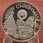 1995 Santa Claus Merry Christmas 1 Troy Oz 999 Silver Round