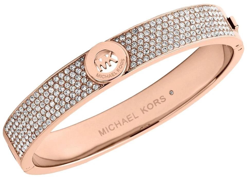 MICHAEL KORS Nuovo Bracciale Bracciale Pavimentazione Fulton Oro Rosa Mkj4000791