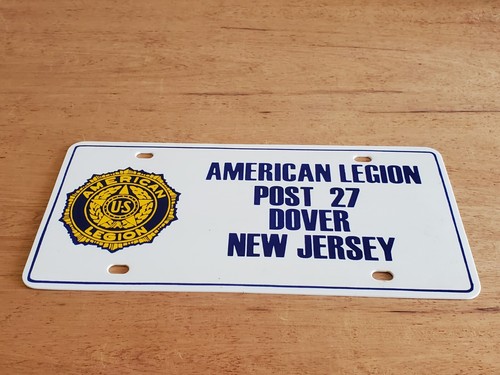 American Legion Plastic License Plate Dover, New Jersey Post 27 Vintage