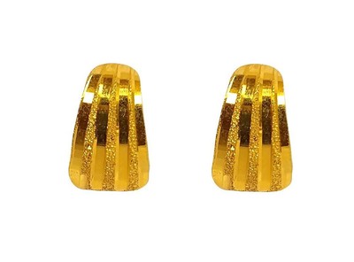 22K/18K Real Certified Fine Yellow Gold Beautiful Stud Earrings