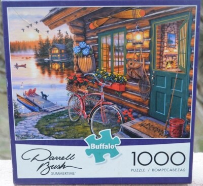 100% COMP. BUFFALO DARREL BUSH 1000 PIECE JIGSAW PUZZLE -SUMMERTIME