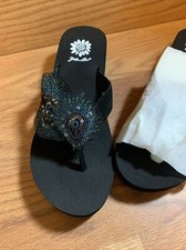 YELLOW BOX LASSIE WOMENS WEDGE SANDALS SIZE 8.5M