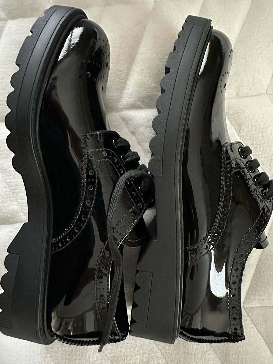 小物 PRADA 3,5/80 cm PRADA 35MM PATENT LEATHER LACEUP OXFORD SHOES 38. MSRP